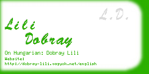 lili dobray business card